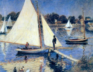  Argenteuil Canvas - sailboats at argenteuil Pierre Auguste Renoir